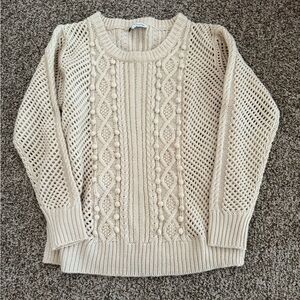 Heartloom Beige Cable Knit Sweater